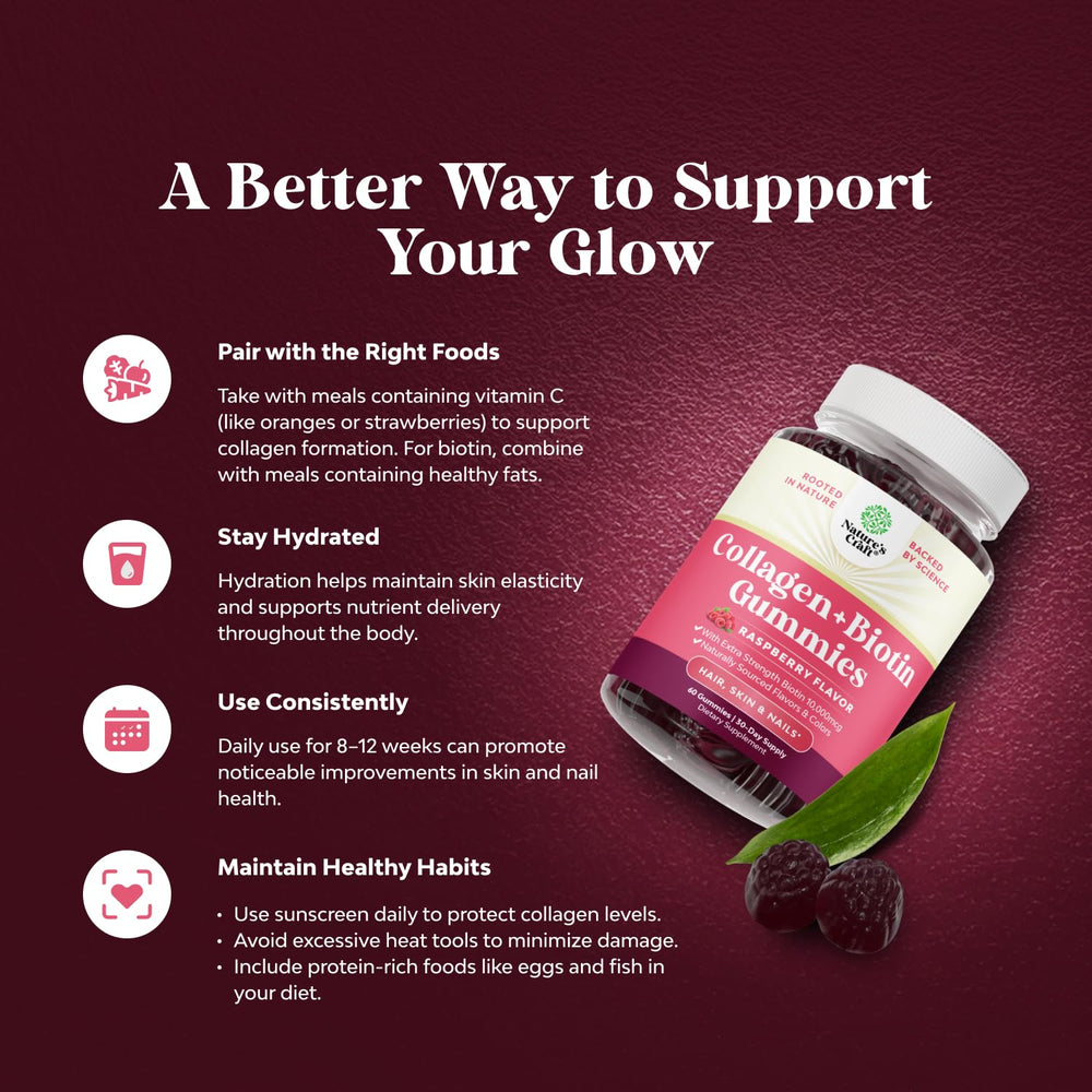Marine collagen and biotin gummies bottle close-up