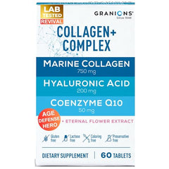 Front view of Marine Collagen Pills Complex bottle