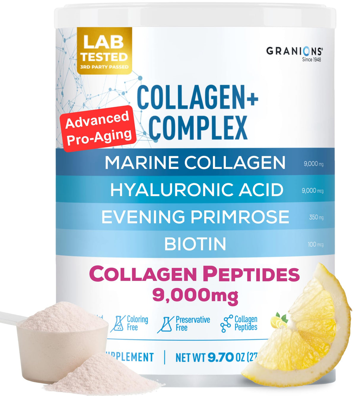 Product image - Marine Collagen Powder Pink Lemonade 9.7 oz