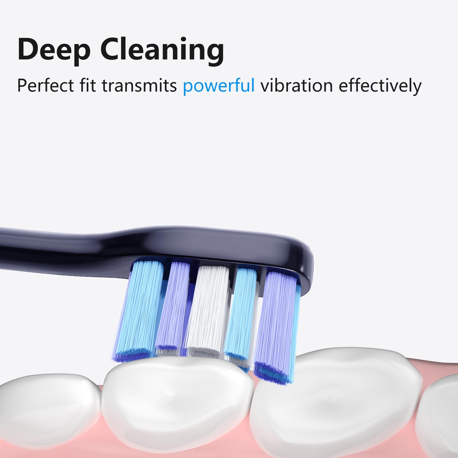 Durable, anti-shedding bristles on Marlincare replacement heads