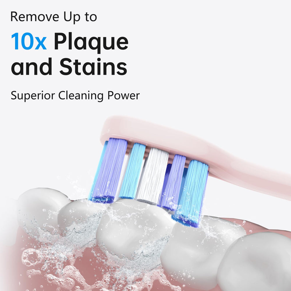 Bristles with round tips for gentle cleaning