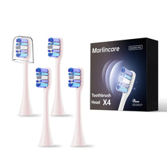 Marlincare replacement toothbrush heads 4-pack in pink, medium