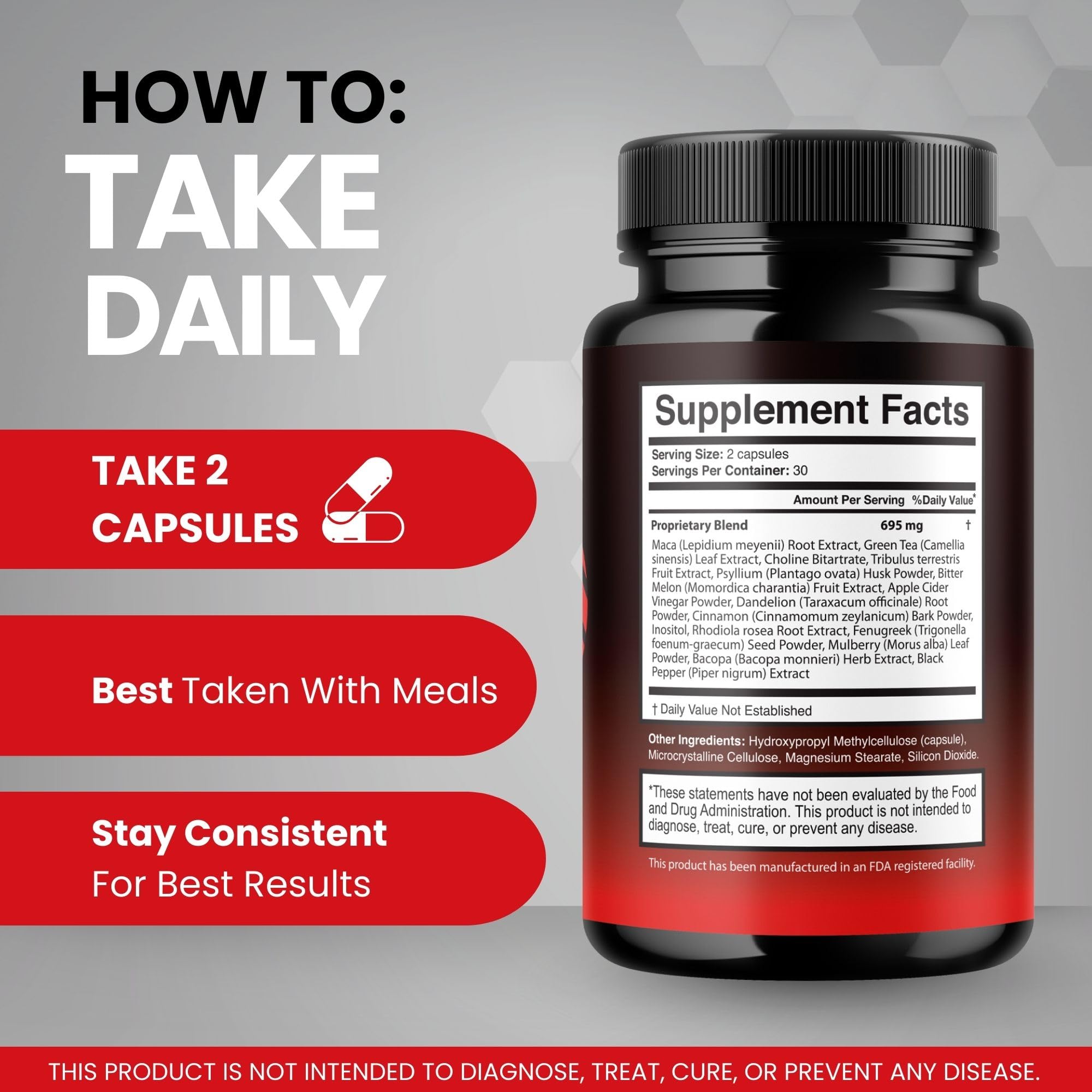 Natural health concept with Mars Men Pro capsules