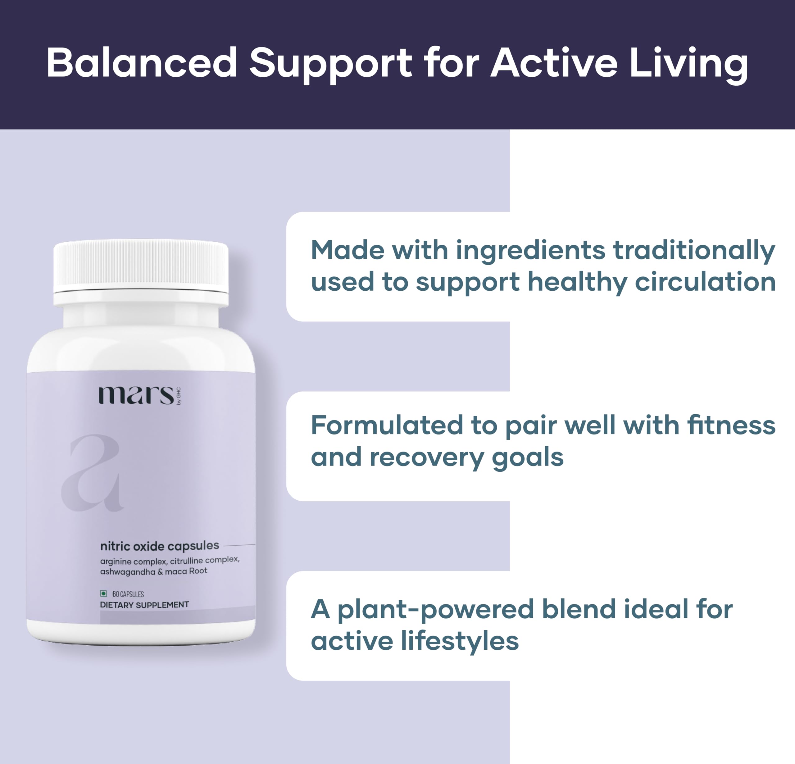 Mars Nitric Oxide Capsules – front label