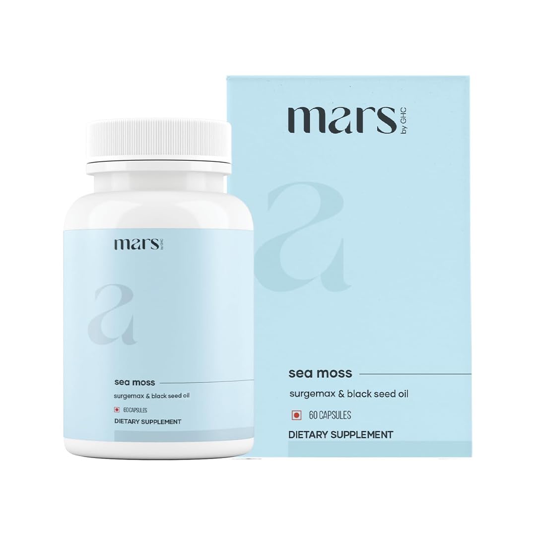 Mars Sea Moss Caps Surge Natural bottle front view