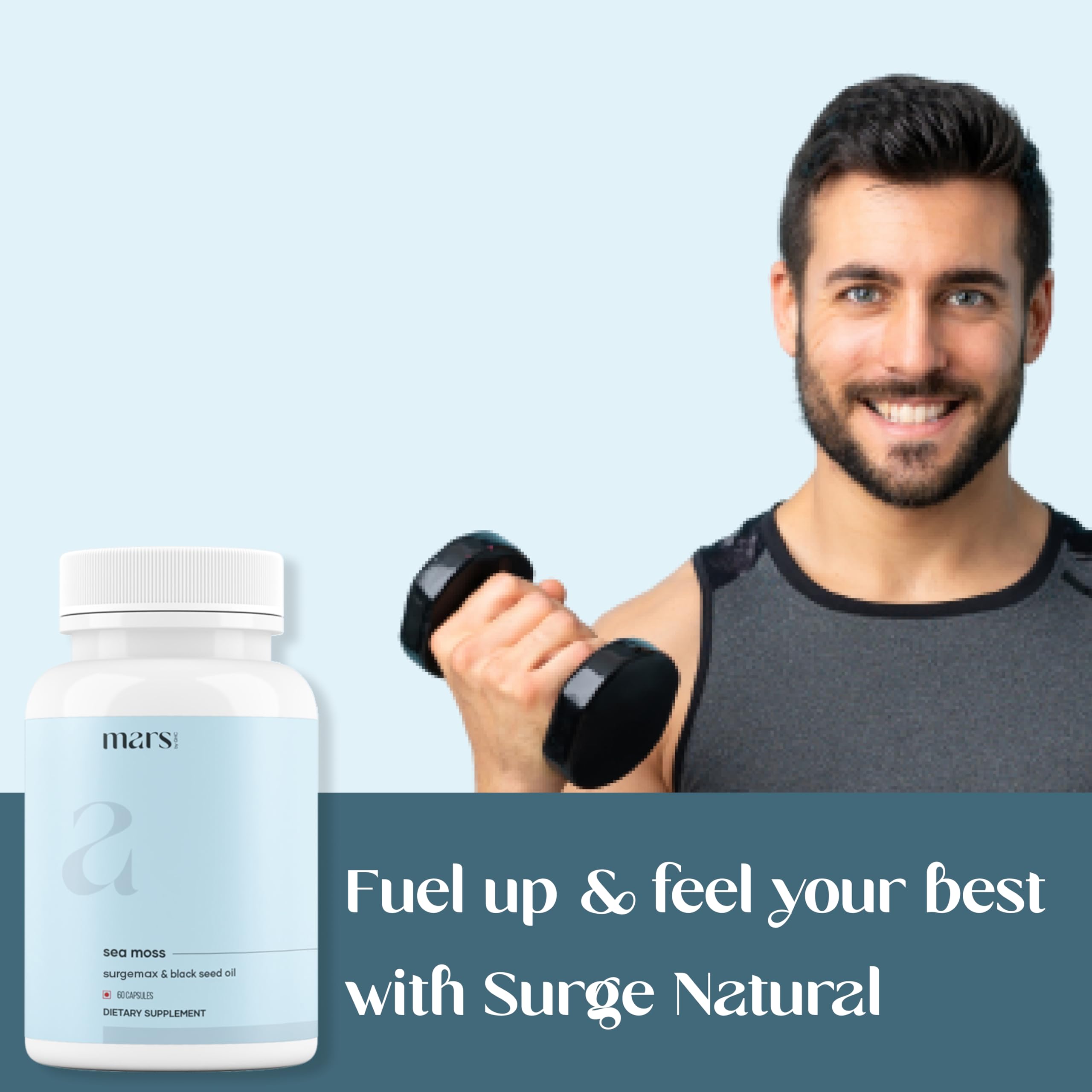 Natural wellness product shot with green accents