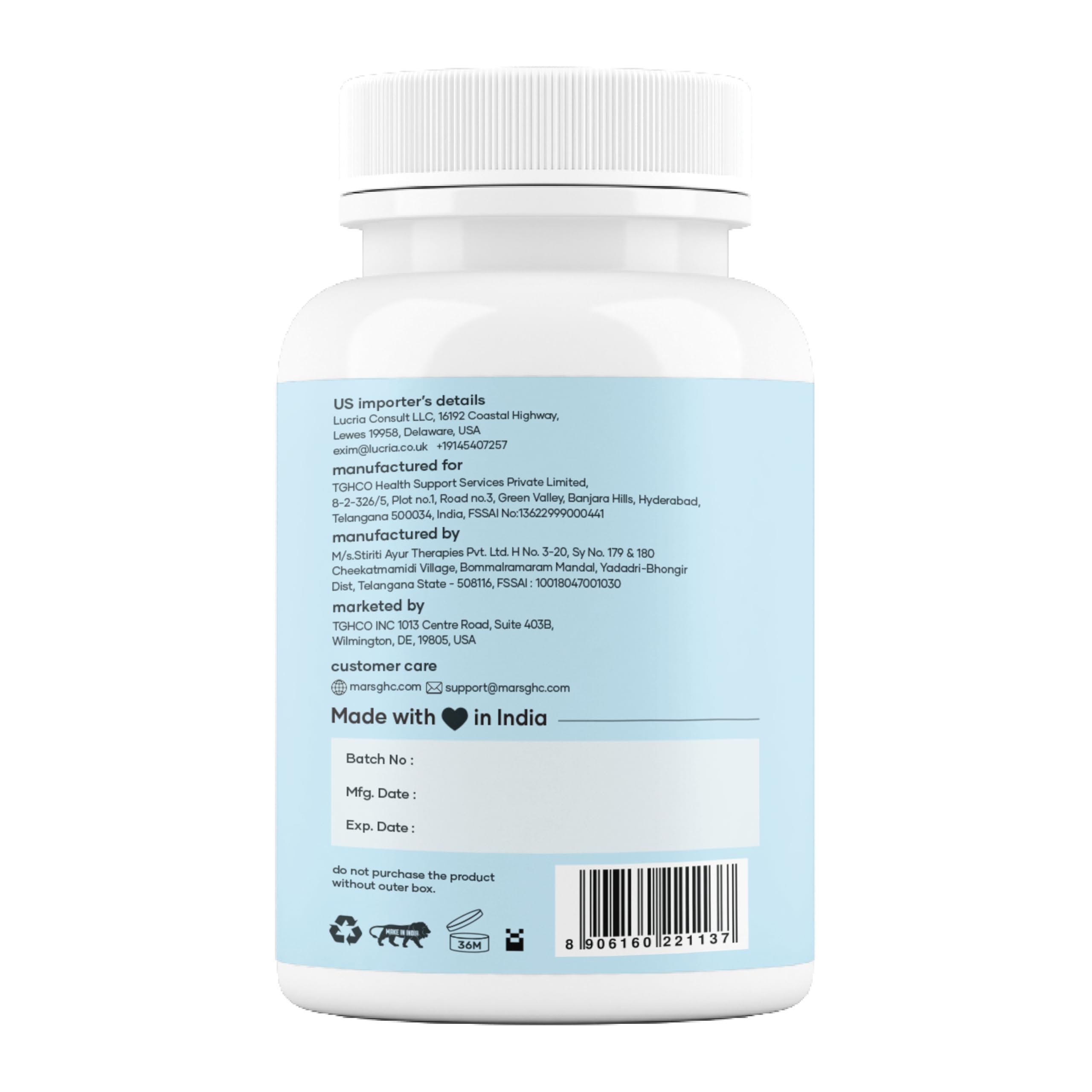 Mars Sea Moss Caps Surge Natural display pack of 1