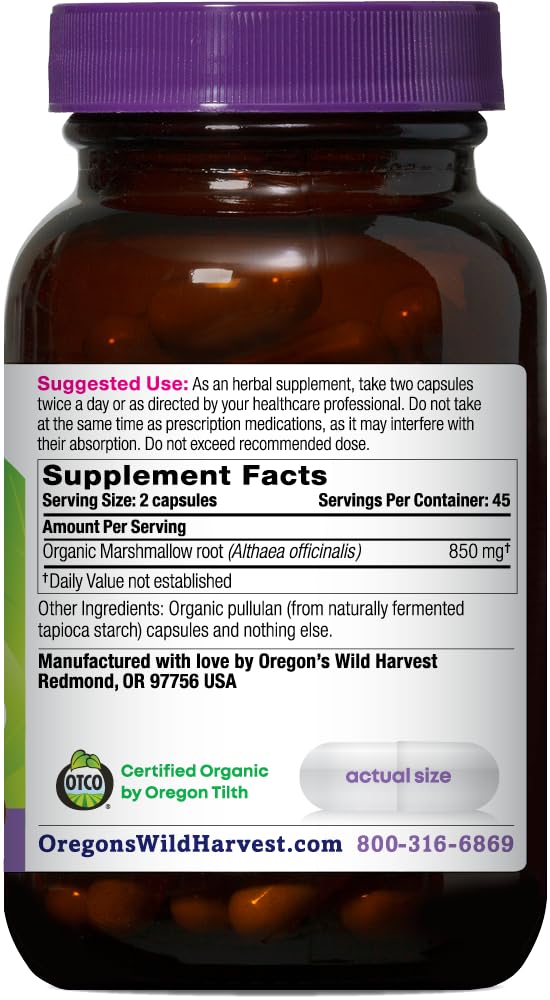 Close-up of marshmallow root milled for potency