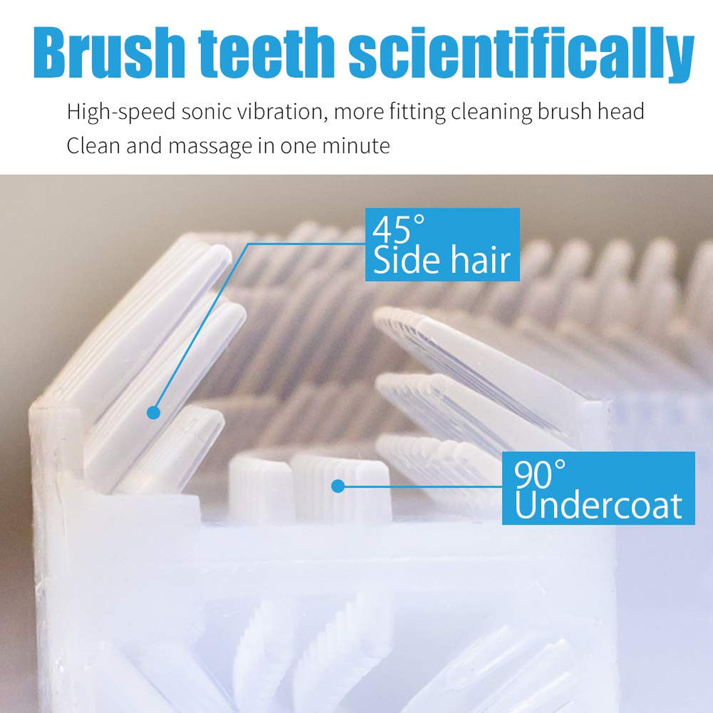 Toothbrush with four care modes: Powerful, Medium, Gum Care, Whitening