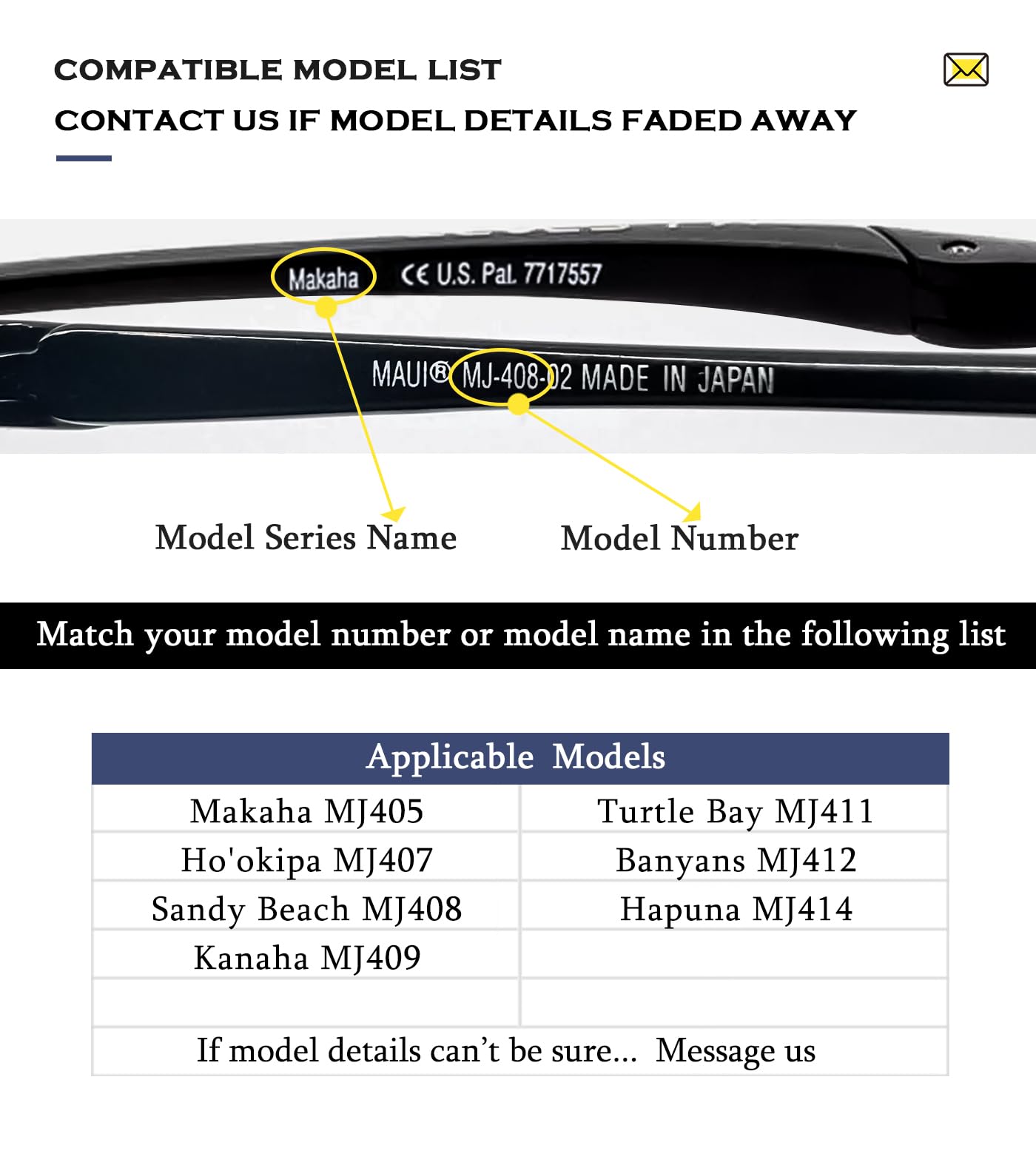 Replacement nose pads for Martini Sport sunglasses
