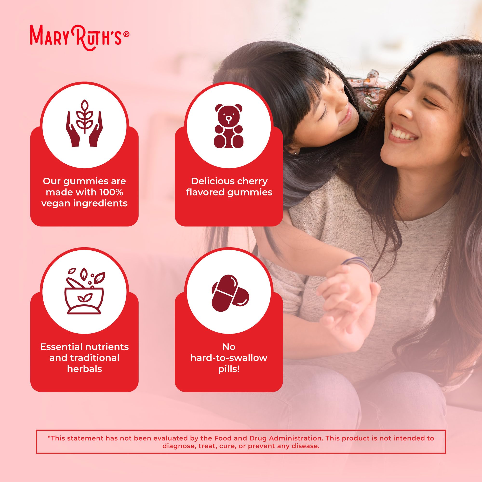 Vitamin C, Vitamin D, and Zinc in MaryRuth's immunity gummies
