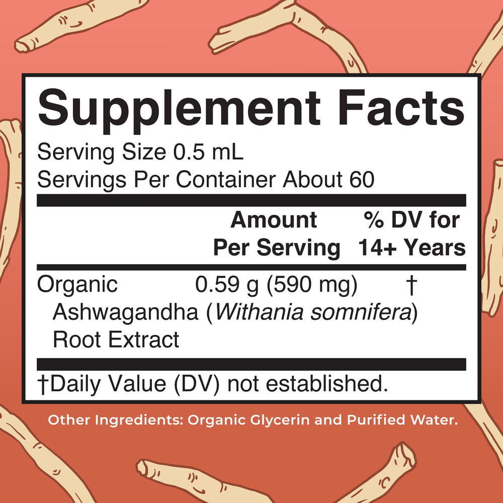 Close-up view of MaryRuth Ashwagandha Root Liquid Drops