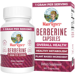 MaryRuth Organics Berberine supplement bottle on a white background