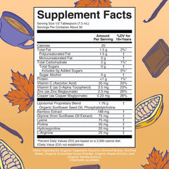 MaryRuth Organics Collagen Booster Liposomal bottle – back label