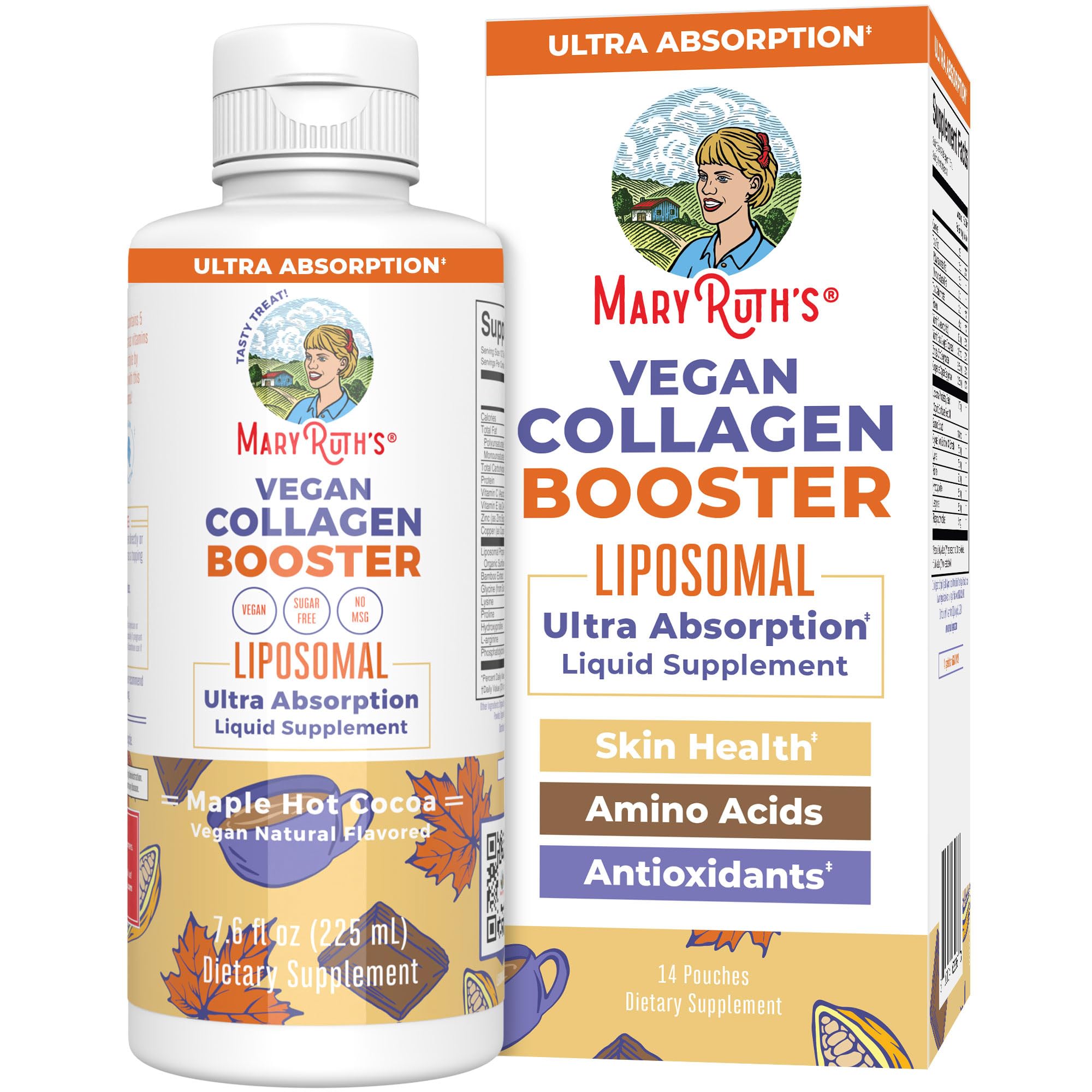 MaryRuth Organics Collagen Booster Liposomal bottle – front view