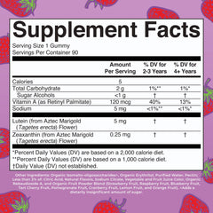 Side view of the MaryRuth Eye Care Gummies bottle