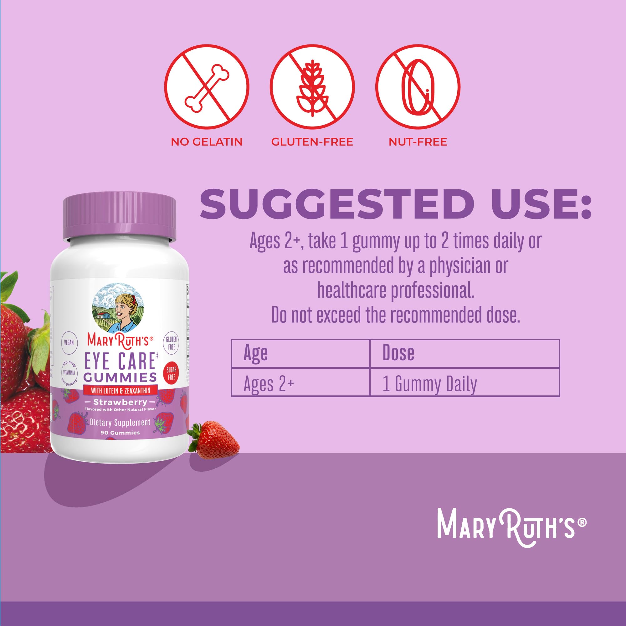 Strawberry-flavored Eye Care Gummies