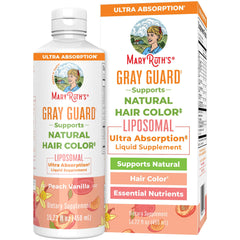 MaryRuth Gray Guard Liposomal bottle with peach vanilla flavor