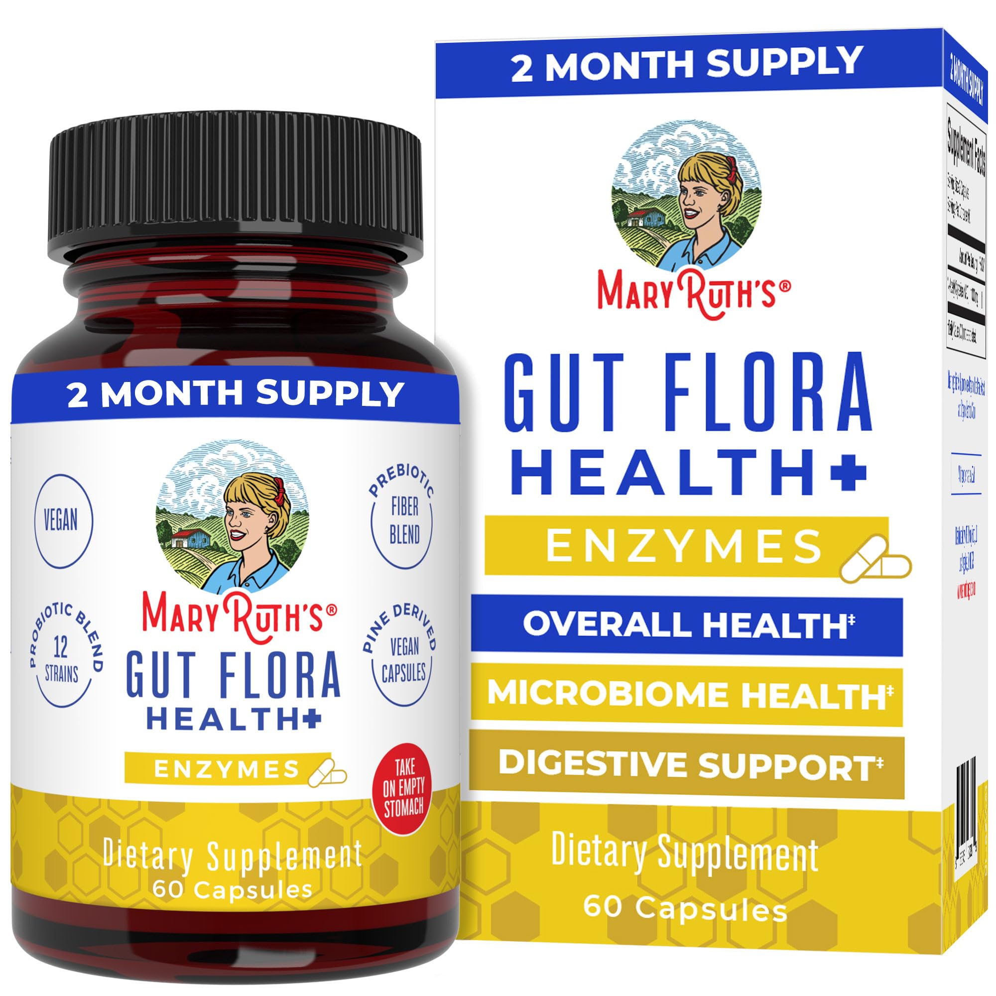 MaryRuth Organics Gut Flora Health+ Enzymes bottle