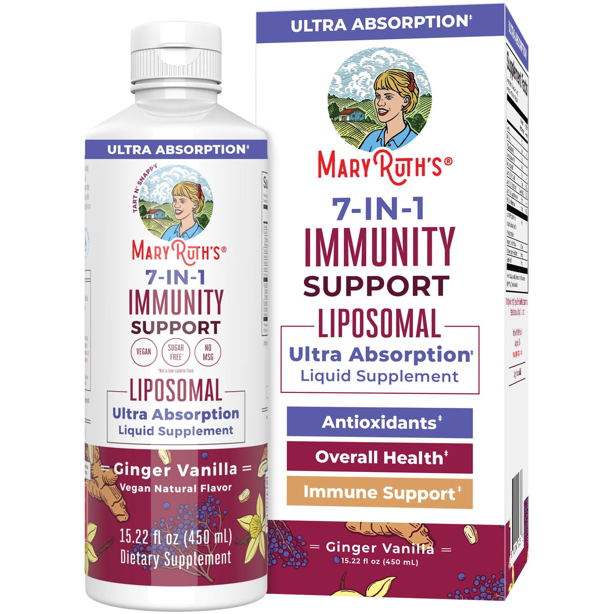 MaryRuth Organics 7-in-1 Immunity Liposomal elderberry bottle