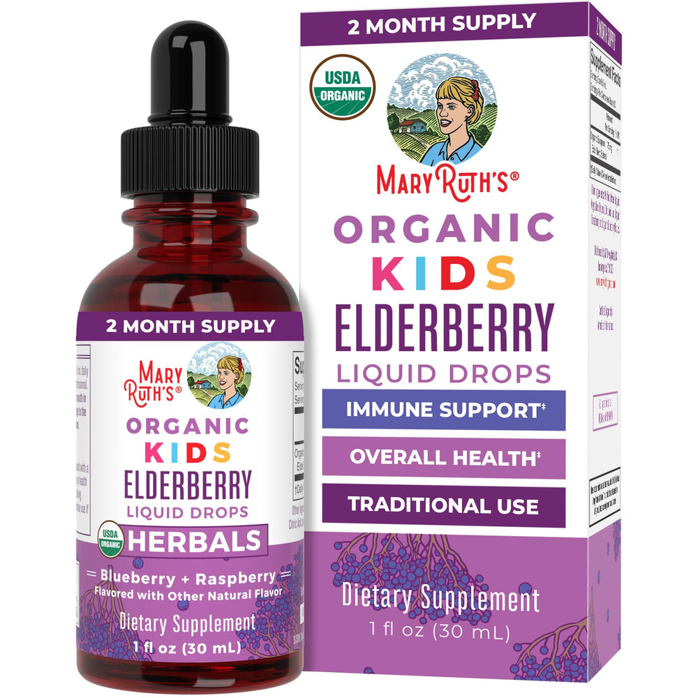MaryRuth Kids Elderberry Drops bottle, 1 oz
