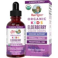 MaryRuth Kids Elderberry Drops bottle, 1 oz