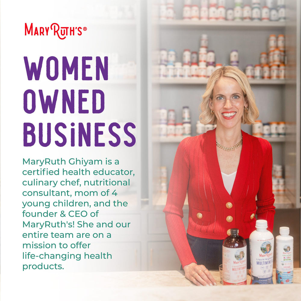 B Corp Certified badge on MaryRuth product packaging