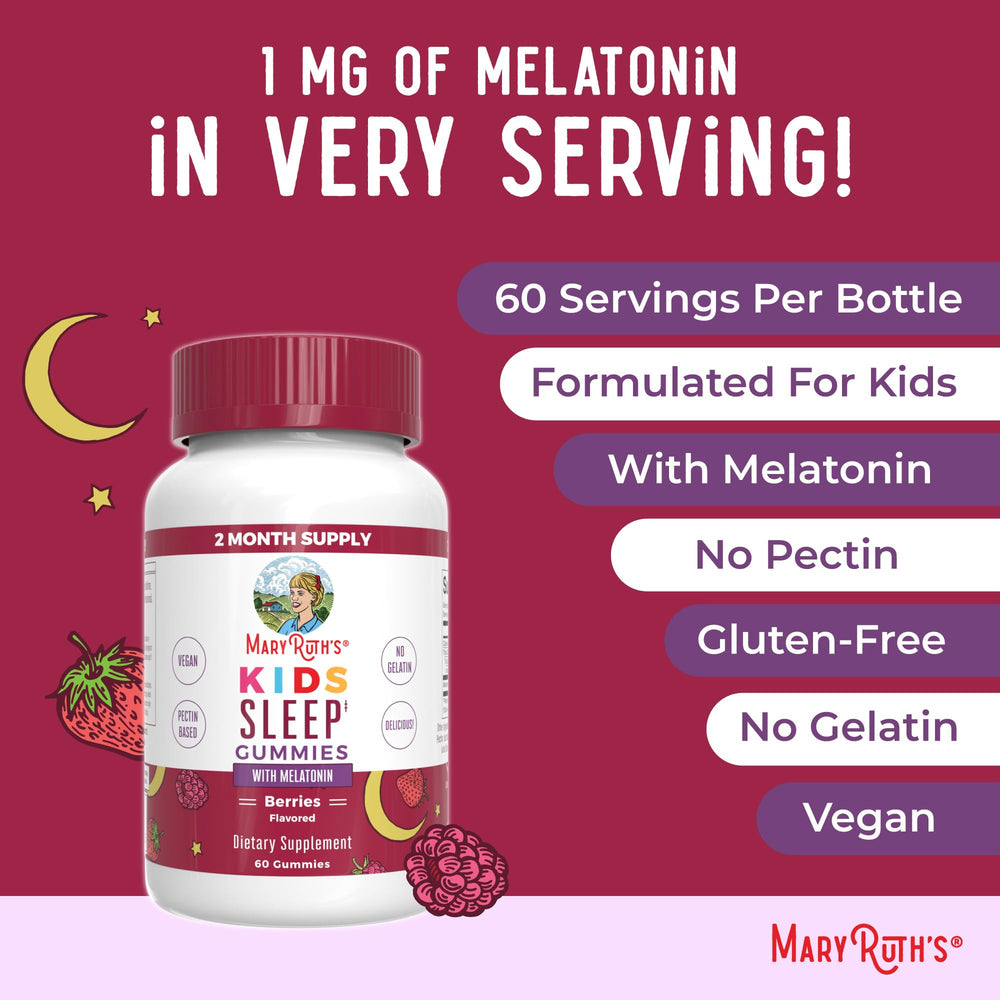 Ages 4+ easy-to-chew melatonin gummies for sleep support