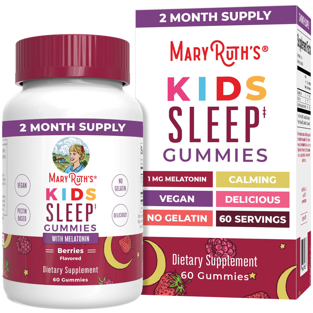 Berry-flavored Kids Melatonin Gummies bottle 60-count 1 mg