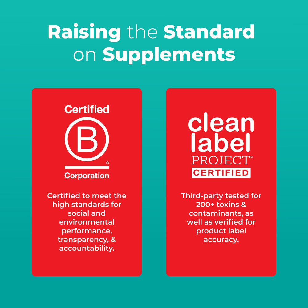 Ingredient panel featuring L-Theanine, Chamomile and Lemon Balm