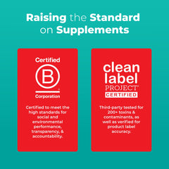 Ingredient panel featuring L-Theanine, Chamomile and Lemon Balm