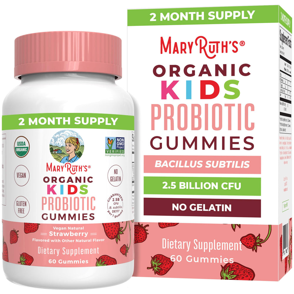 Bottle of MaryRuth Organics Kids Probiotics Gummies front view