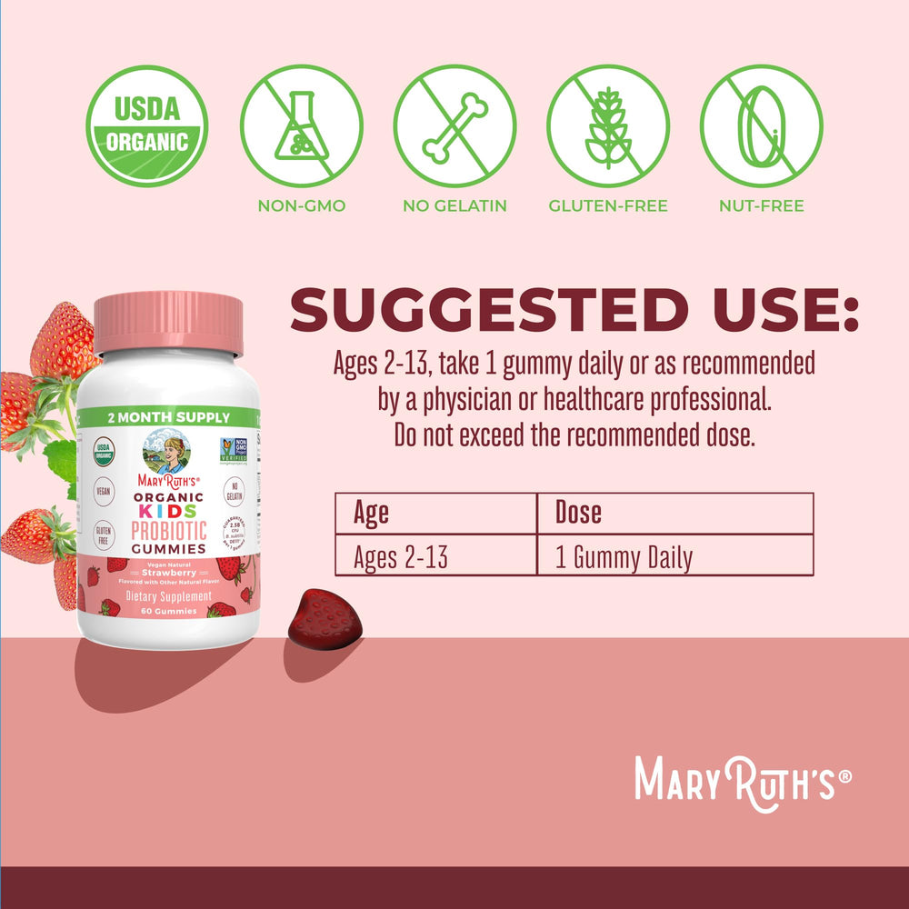 MaryRuth Organics Kids Probiotics Gummies package shot