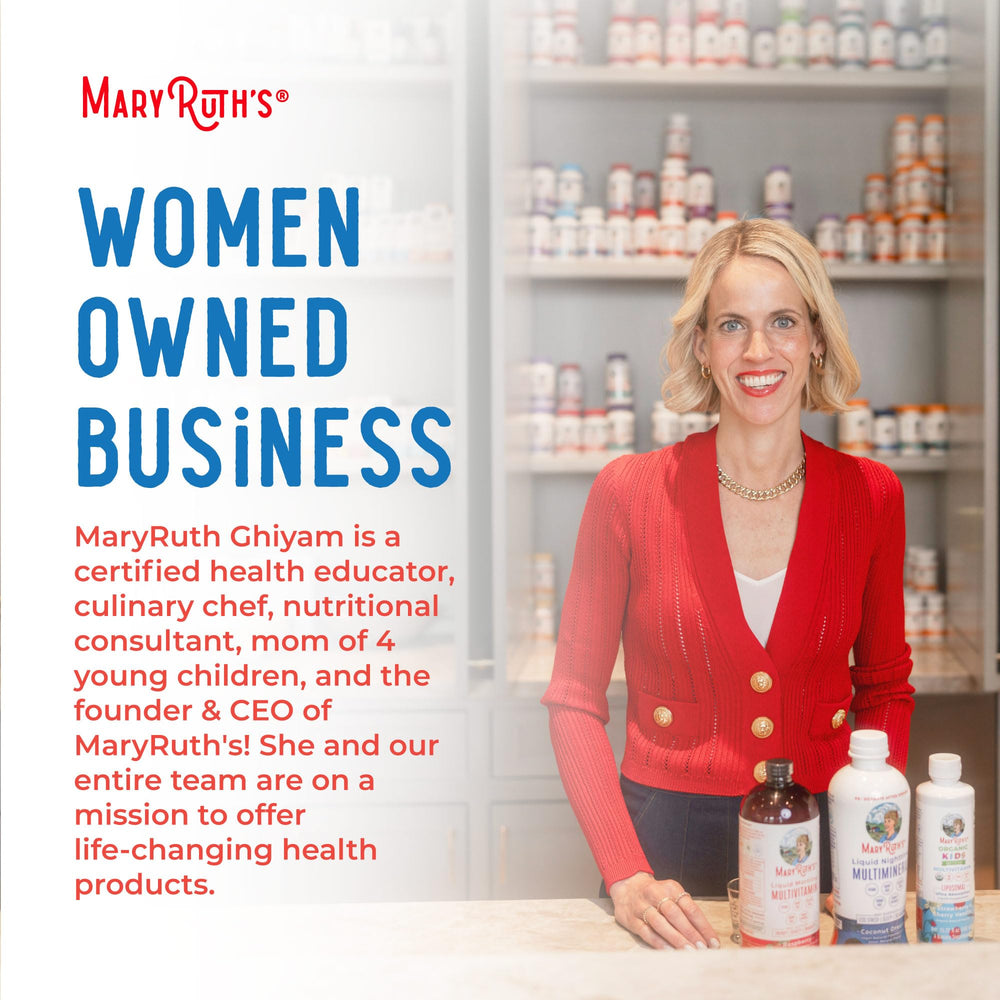 Lifestyle image showing healthy living with MaryRuth bottle