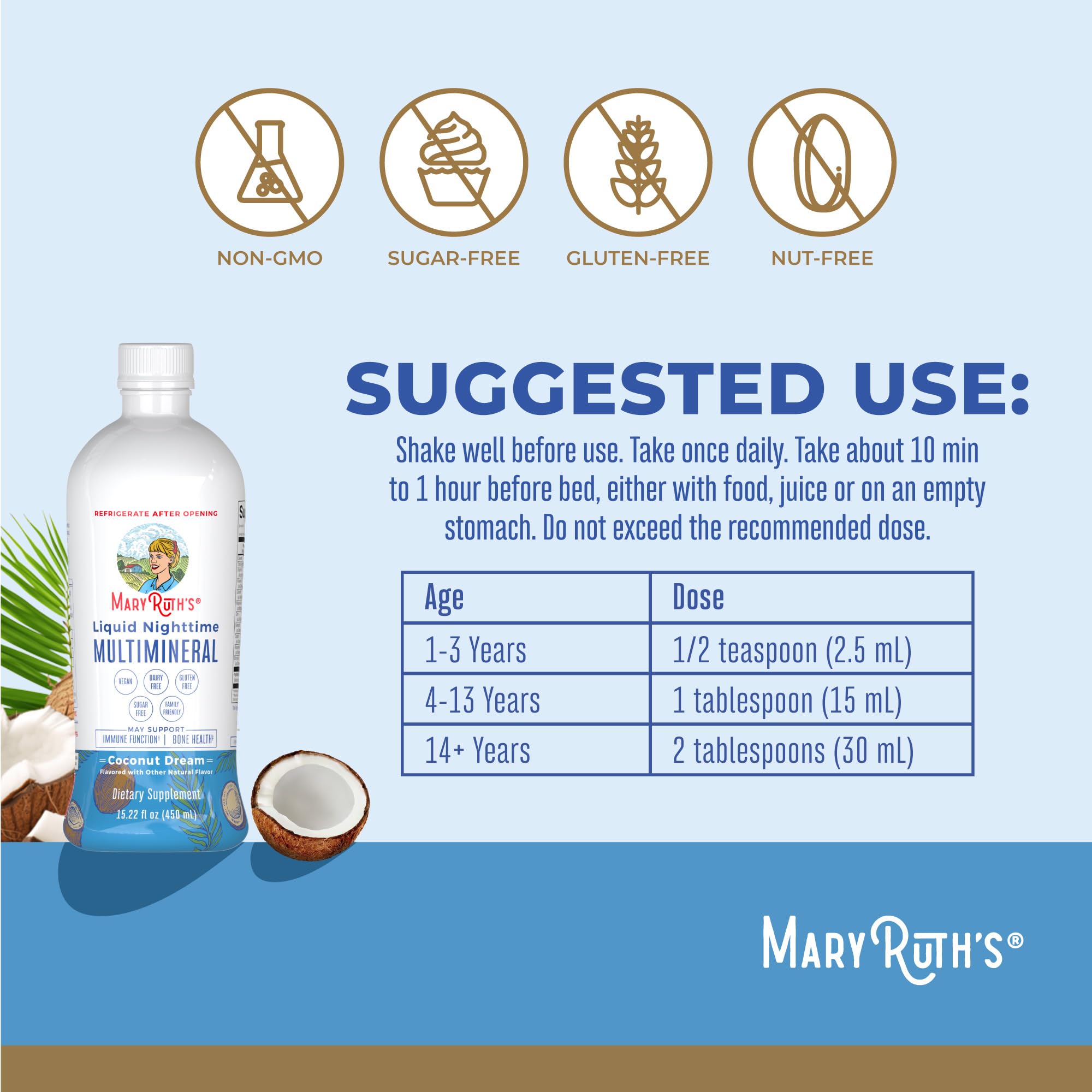 Pineapple flavor dropper for MaryRuth Nighttime Multimineral