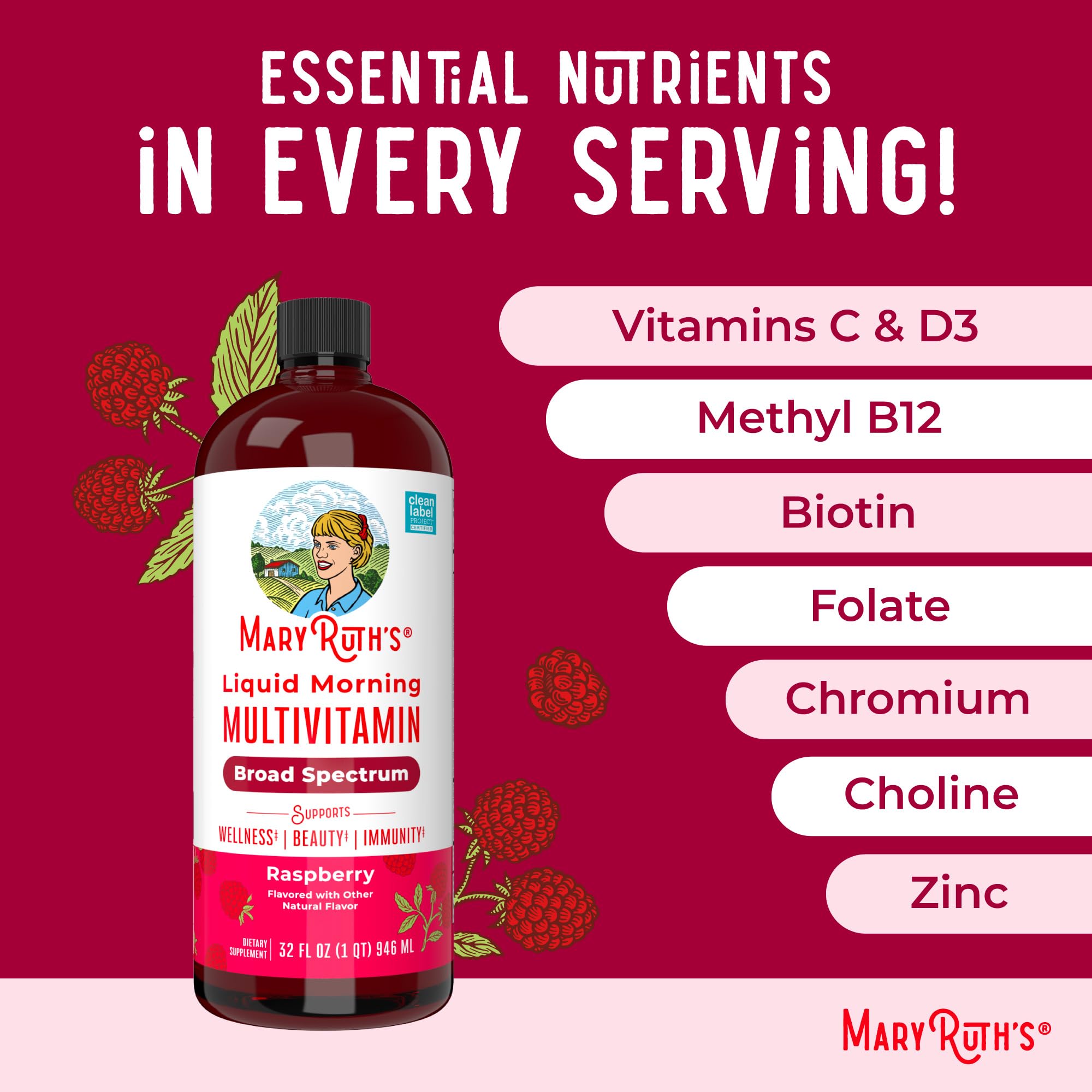MaryRuth multivitamin bottle with label