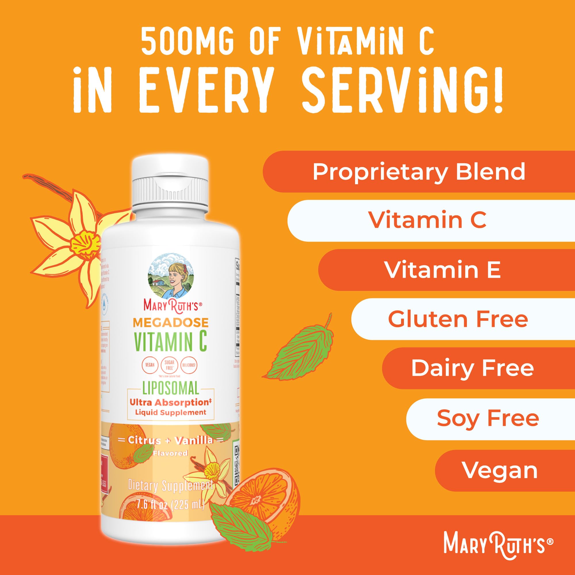 MaryRuth Organics 30 servings label emphasizing convenient daily use.