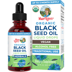 MaryRuth Organics Black Seed Oil Liquid Drops 2 oz bottle front view