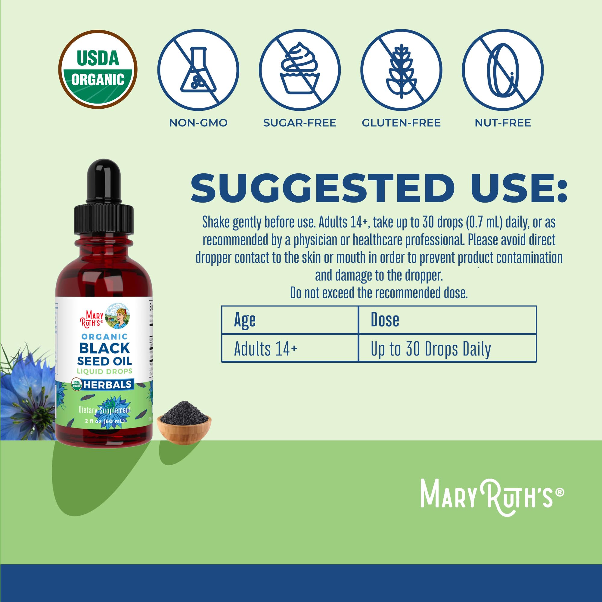 Label showing ingredients and USDA Organic seal