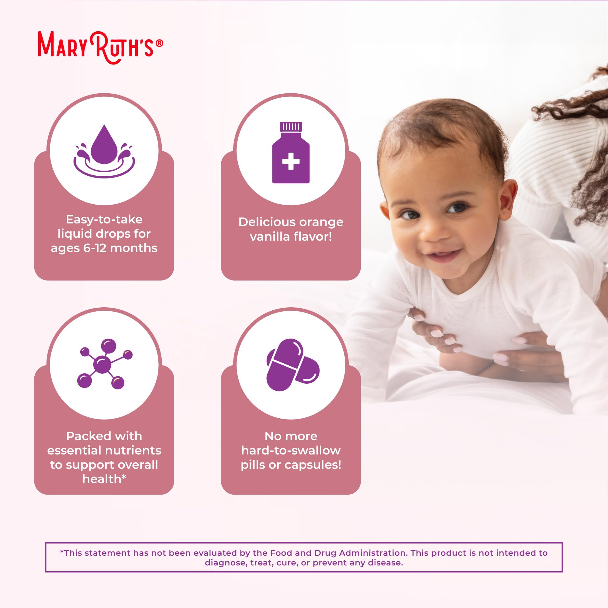 MaryRuth Organics daily drops are easy to add to bottles.