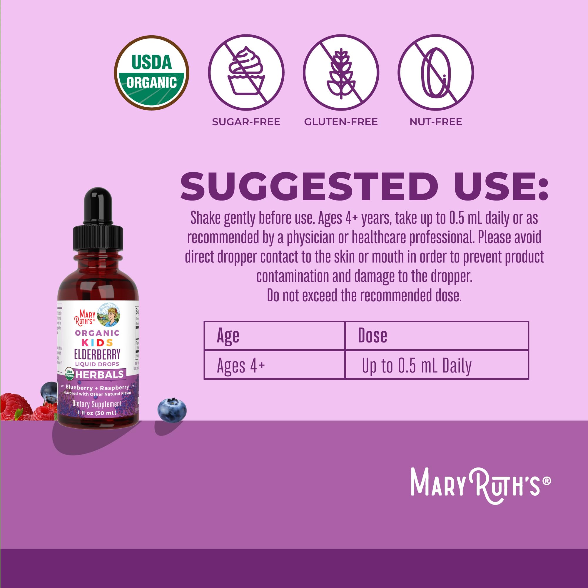 Ingredients: elderberry extract, glycerin, water, citric acid, flavors