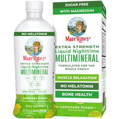 MaryRuth Organics Extra Strength Nighttime Liquid Multimineral – Lemonade Flavor bottle