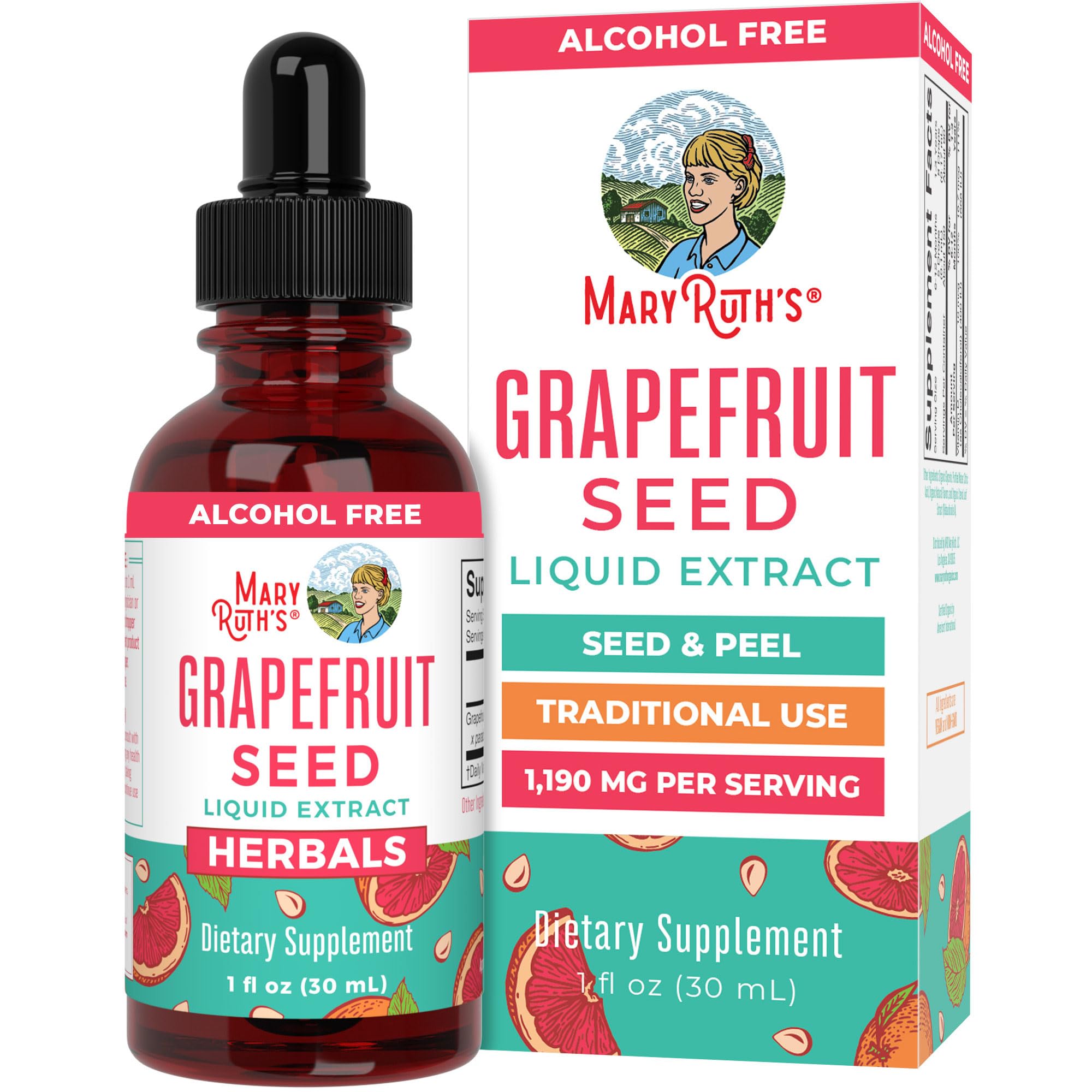 MaryRuth Organics Grapefruit Seed Extract Drops bottle front view