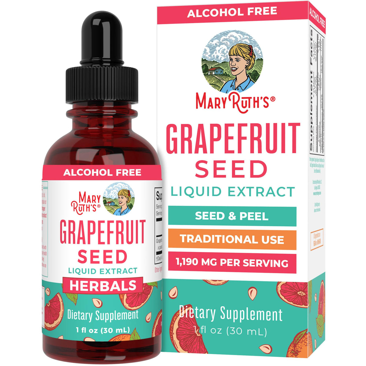MaryRuth Organics Grapefruit Seed Extract Drops bottle front view