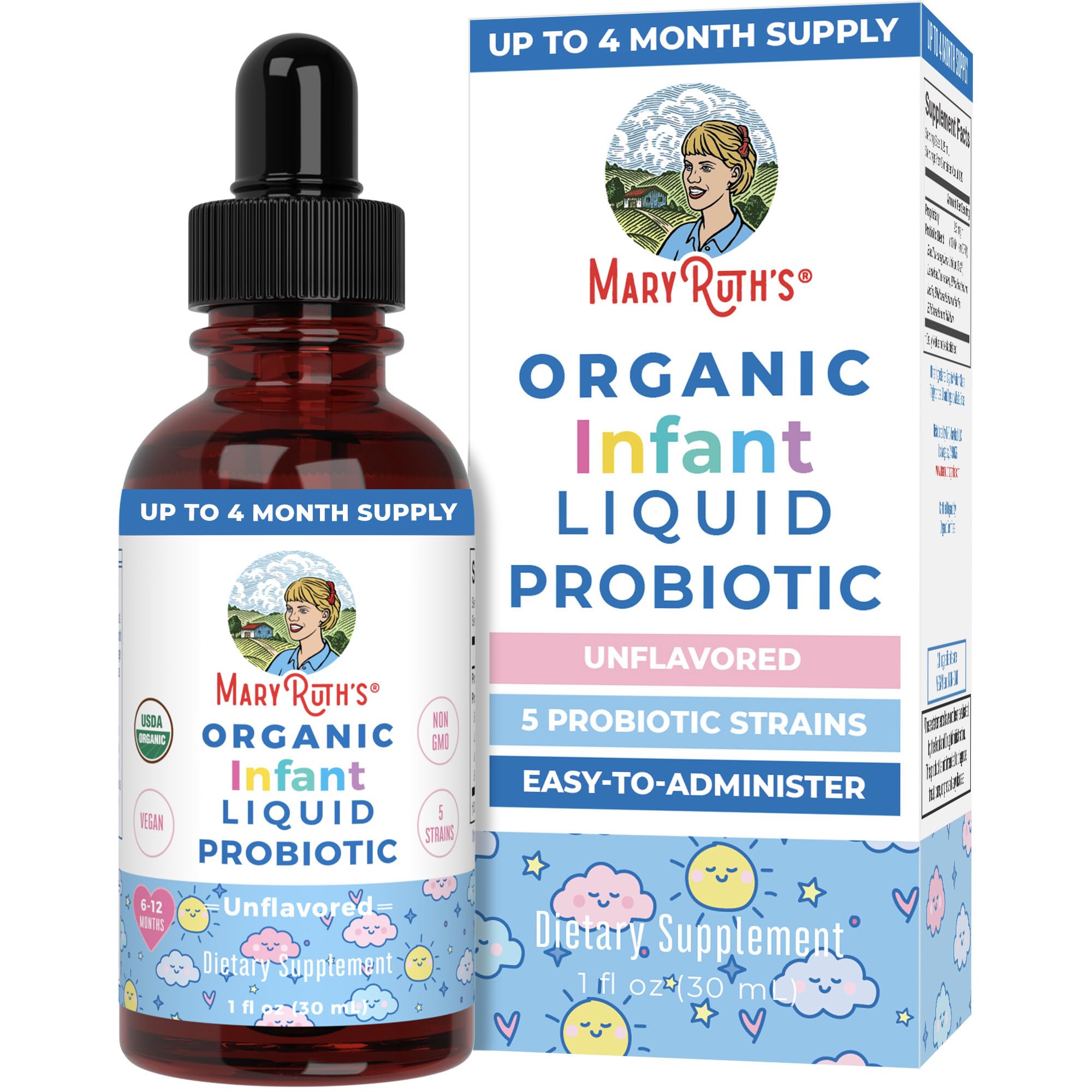 MaryRuth Organics Infant Probiotic Drops bottle front label