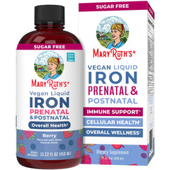 Front view of MaryRuth Organics Liquid Iron bottle - 15.22 oz