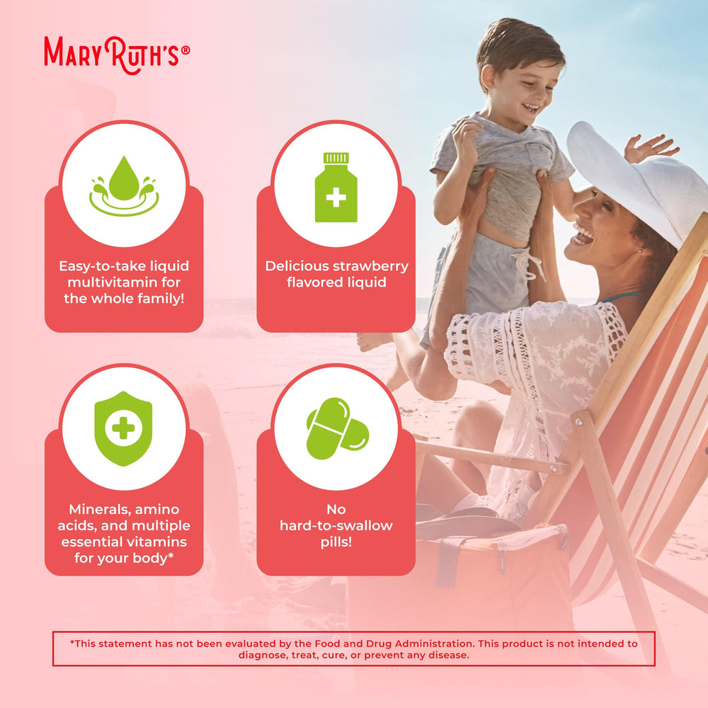 Dosing spoon and liquid dropper for MaryRuth Essentials+ multivitamin