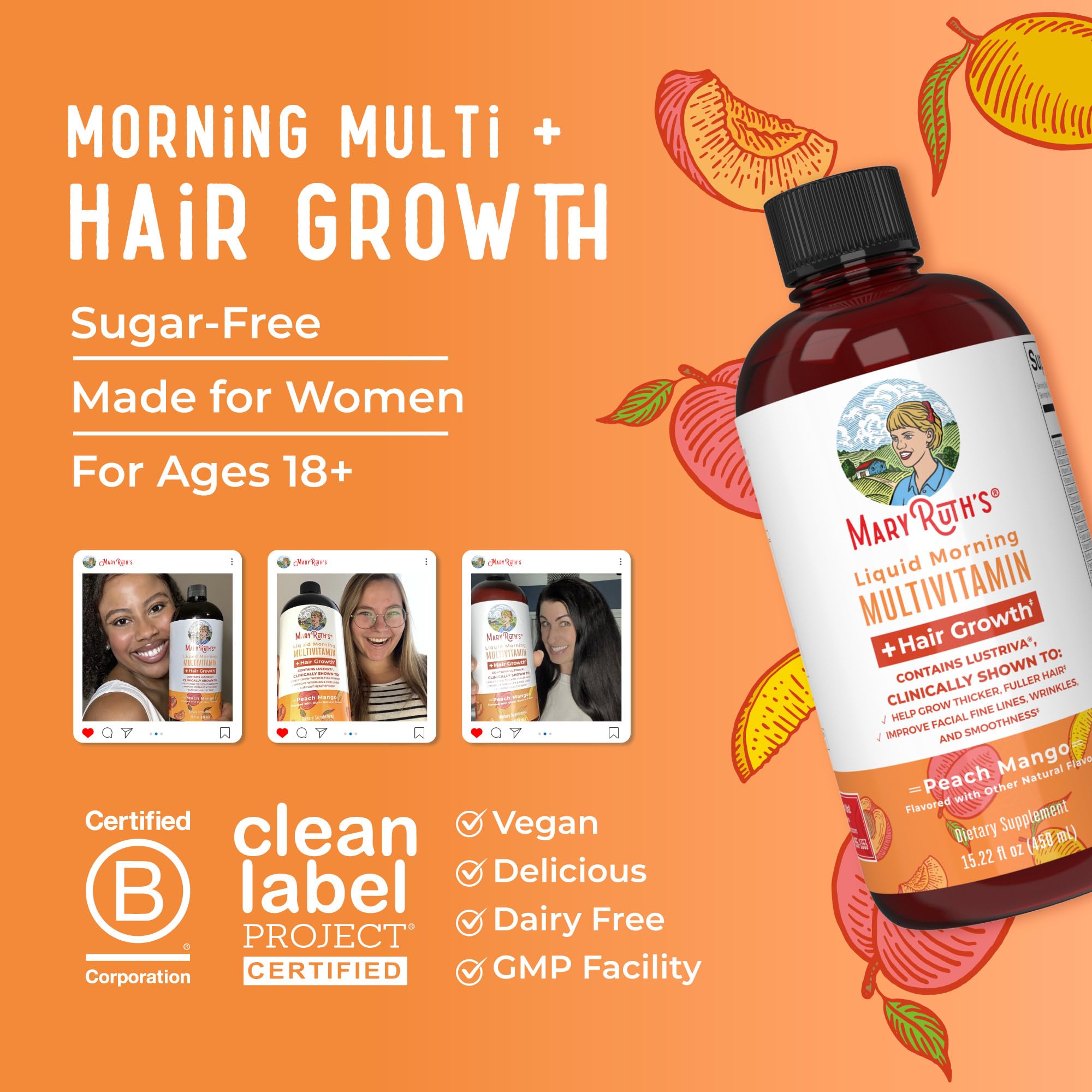 Vegan, dairy-free, gluten-free, nut-free and sugar-free multivitamin option.