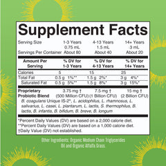 USDA Organic label on probiotic bottle