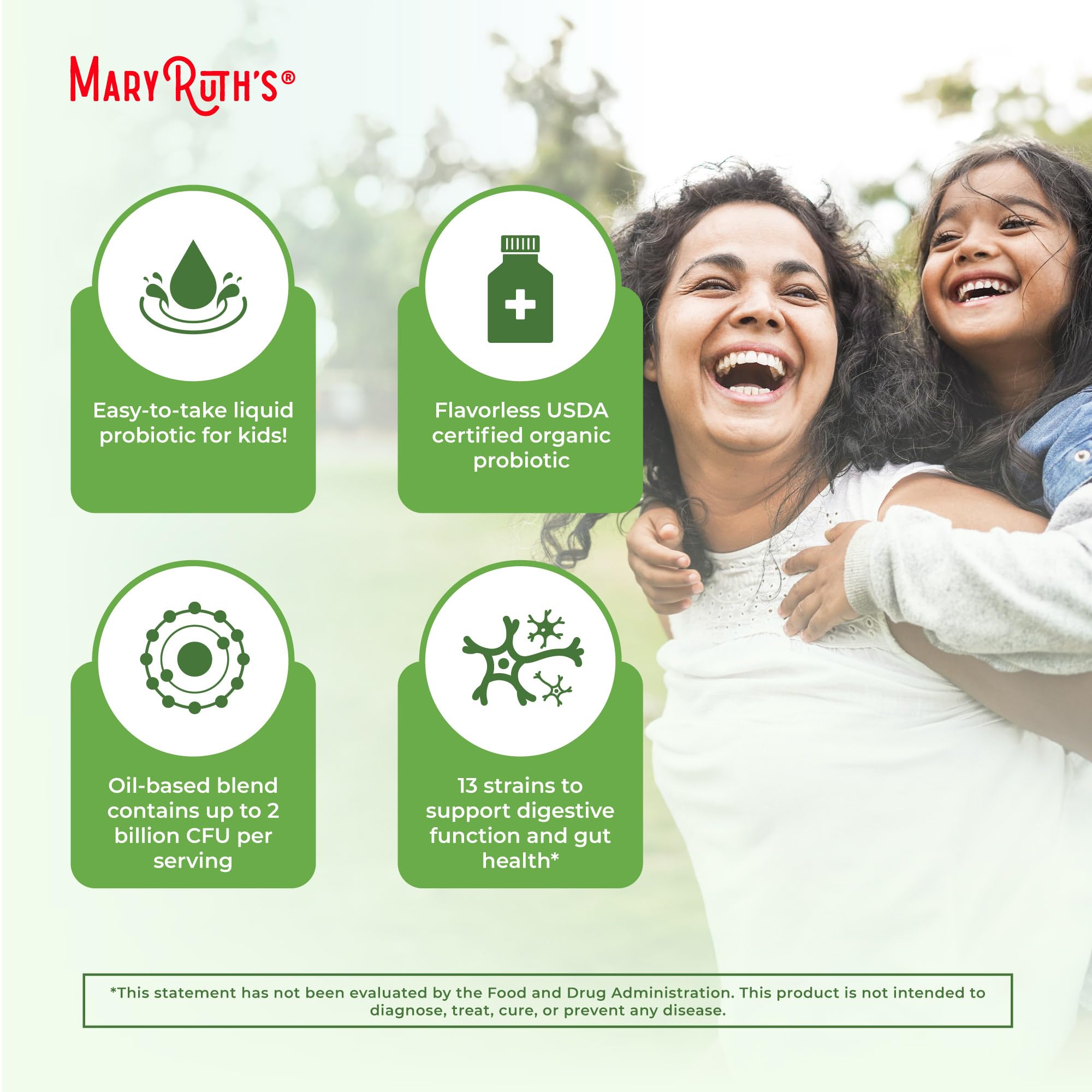 MaryRuth Organics offers a family-friendly probiotic for adults and kids.